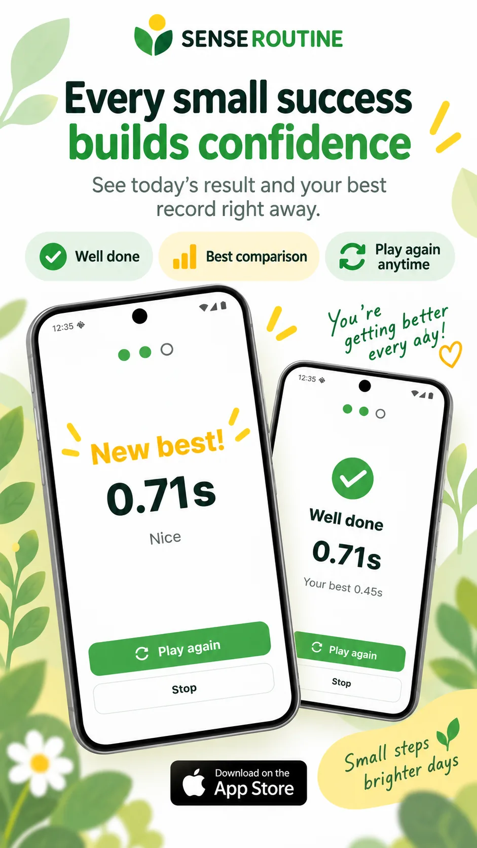 Result screen showing 5.62 seconds against a best of 4.64 seconds