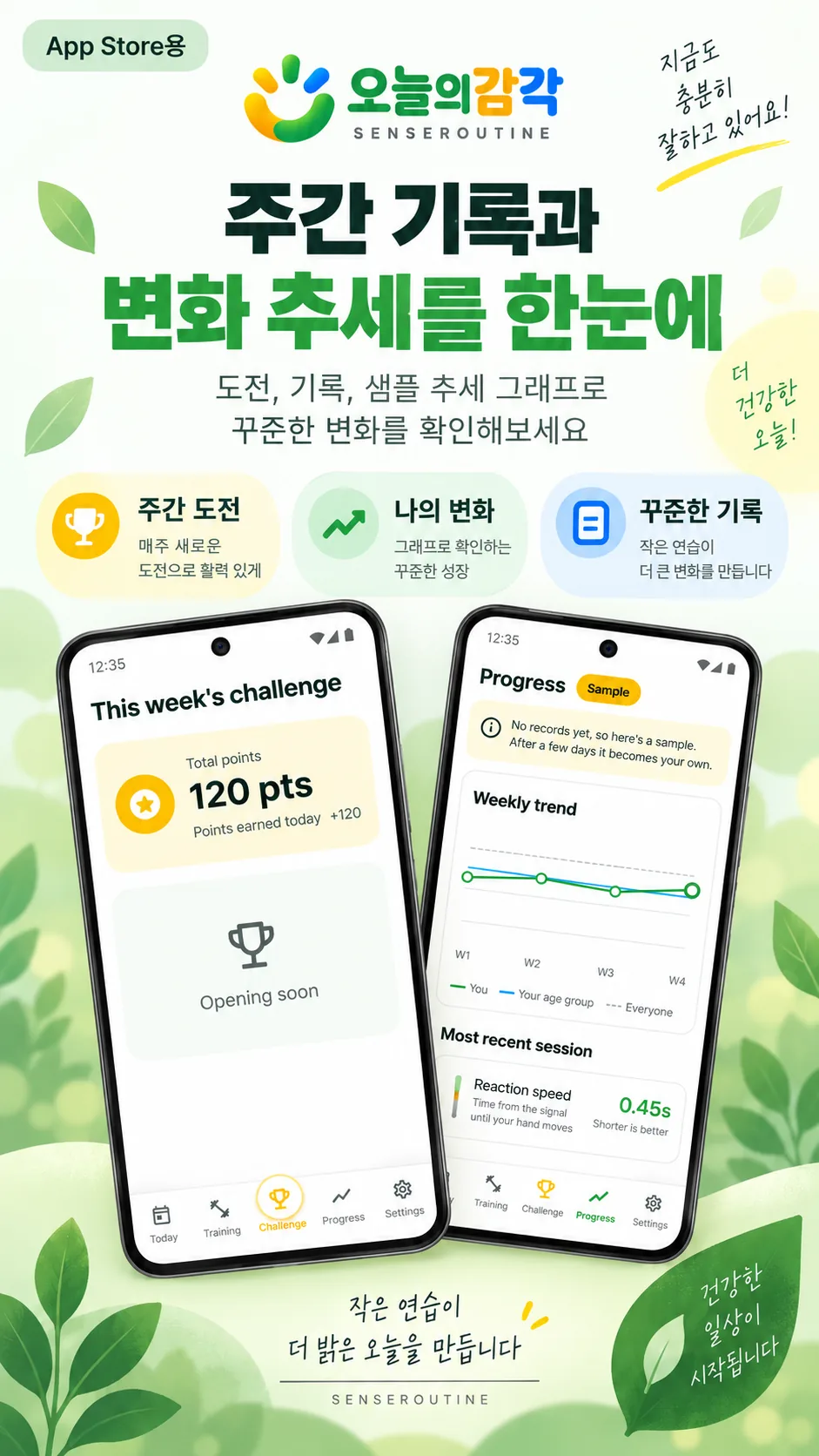 조금씩 나아지는 것이 눈에 보입니다